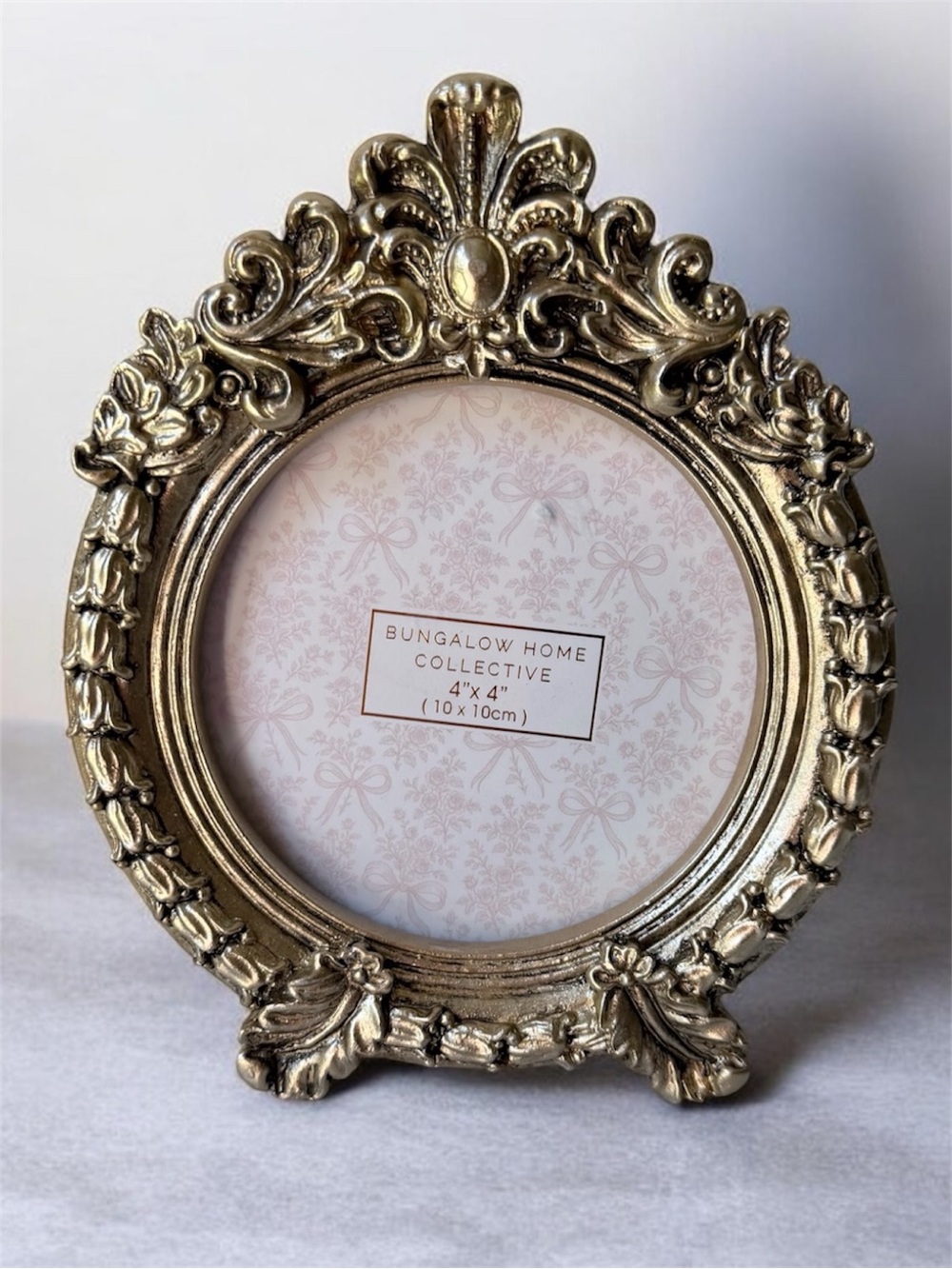 Ornate Gold Round Photo Frame - Gold